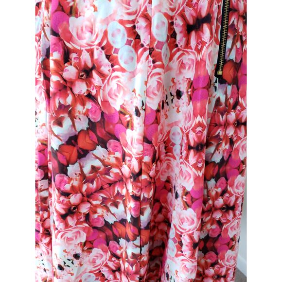 Revolve Naven Jackie Kaleidoscope Fit & Flare Floral Rose Pink Dress Women 4 - Picture 7 of 11